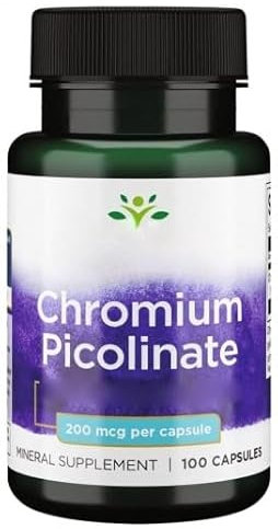 Swànson Chromium Picolinate 200 mcg - 100 Compresse - Cromo Picolinato. Senza Glutine.