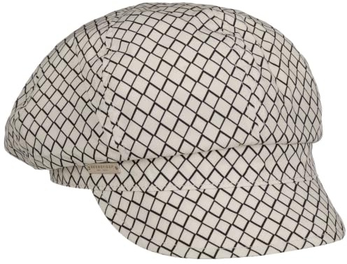 Seeberger Leacona Ballonmütze Baker-Boy-Mütze Damencap Newsboy-Mütze Schirmmütze Damen - mit Schirm, Futter Frühling-Sommer Sommer - One Size weiß