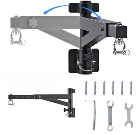 Hocomay Boxsackhalterung, drehbare klappbare Wandhalterung Heavy Duty Boxsackhalterung, längenverstellbare Aufhängung Hanging Stand für Boxen Sport Home Gym