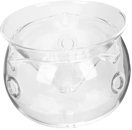 INOOMP Set Insalatiera in Vetro Trasparente con Ciotola per Ghiaccio, Porta Salse e Piatto da Portata per Frutta, Design Stabile per Casa e Ristorante