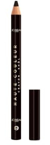 L'Oréal Paris Augen Make-up, Haute Couleur Khol Eyeliner für intensive Farbe & müheloses Verblenden, Wischfester Kajalstift mit Shea Butter, Cremige Puder-Formel, Farbe: Brun Leather