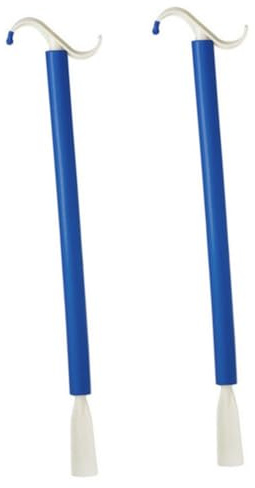 VILLCASE Bastón para Vestirse 2 Piezas ABS Práctico y Portátil Calzador Auxiliar para Personas Mayores Discapacitadas y Embarazadas Ayuda para Ponerse Calcetines y Zapatos Adecuado