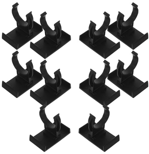 COLLBATH 10 Sets Black Adjustable Kitchen Cabinet Legs Plinth Clips with Thickened Pp Plastic and Screws, Furniture Leg Accessories for Kitchen Baseboard and Kick Skirting Board