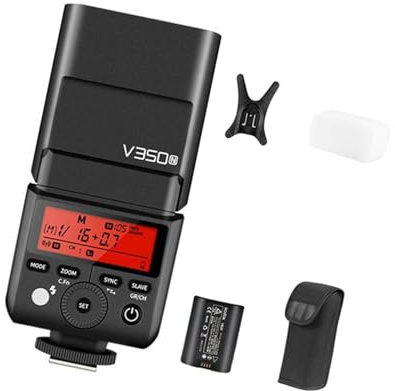 Advanced Compatible Hot Shoe On-Camera Flashlight V350 with Long Lasts Battery Power for Event Photographers Outdoor Photography Flashlight
