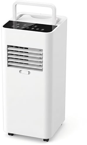 Condizionatore d'aria portatile, 12.000 BTU AC raffredda fino a 300 mq. con ventilatore e deumidificatore, unità di raffreddamento intelligente silenziosa con telecomando, display LED, timer 24h, kit