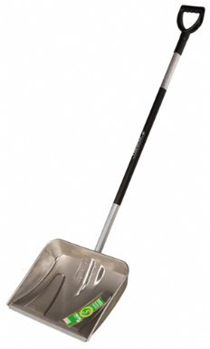 Freund 2000530 Aluminium Schneeschieber 52 cm, Aluminiumkante mit Aluminiumstiel/D-Griff