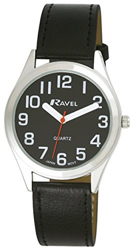 Ravel - Montre Unisexe à Bracelet d'aide à la Vue avec de Gros Chiffres