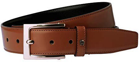 Aigner Men Daily Basis Ledergürtel mit Silberverschluß 3,5 cm cognac 115
