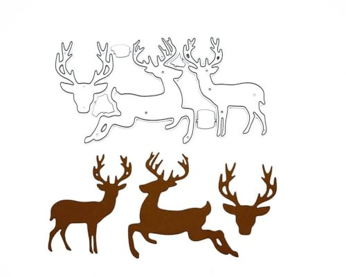 Stanzenshop Stanzschablone Drei Rentiere, Stanzschablone Weihnachten, Winter, Weihnachtsstanzen, Tiere, Stanzformen, Schablonen, Scrapbooking, Kartenherstellung