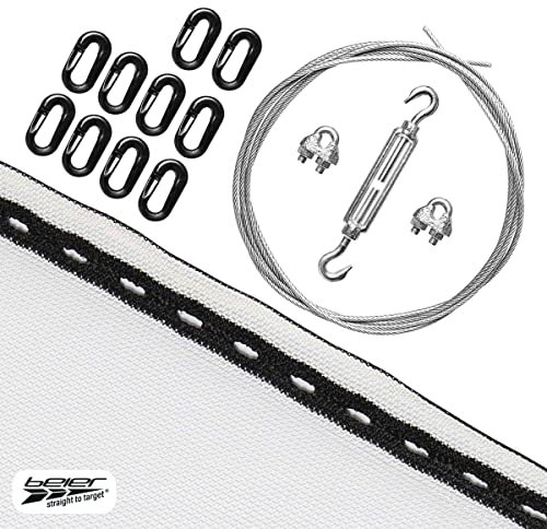 Pfeilfangnetz Set sehr leicht I hohe Pfeilfangeigenschaft durch leichtes ablenken des Pfeils I 3 Meter breit - 2,7 Meter hoch I Bogenschießen Pfeilfang I Fangnetz inklusive Zubehör I Beier Germany