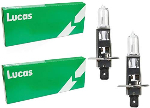 UKB4C 2 x Lucas LLB448 12V 55W Halogen Headlamp Bulb H1 - Genuine (Pair)