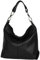 AmbraModa GL033 - Damen echt Ledertasche Handtasche Schultertasche Henkeltasche Beutel (Schwarz)
