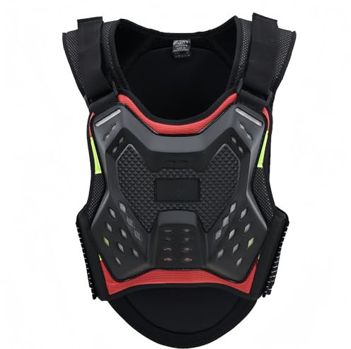 Motorrad Schutzkleidung Brustpanzer Motocross Motorrad Protektorenjacke,Moto-Cross Schutzausrüstung Kinder Motorradjacke Brustpanzer Black,S