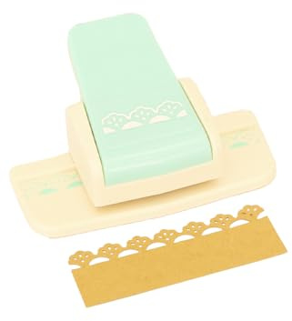 Craftelier - Randstanzer Muschelmuster für Scrapbooking | Druckhebel, Papier Karton Basteln, durchgehendes Randmuster, Stanzgerät für Bastelarbeiten, 15 x 5,02 x 5,02 cm