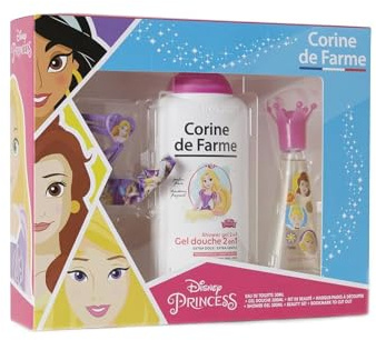 CORINE DE FARME Estuche Princesas eau de toilette 30 ml gel douche 300 ml Conjunto 2 Orquillas Y Pulsera pour adultes, avec vaporisateur pratique, signature olfactive soignée