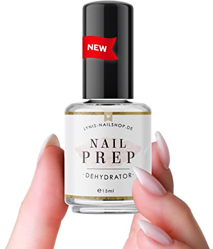 Nail Prep Dehydrator 15ml, Nagelentfetter & Entfeuchter für optimale Haftung, Vorbereitung für Gel-, Acryl- Nägel, Lufttrocknend & antibakteriell, Problem- & feuchte Nägel, Lynis Nailshop.de