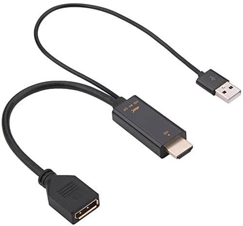 RGBS 4K 60Hz HDMI Male to Displayport Male/Female Adapter Cable with USB Power for TV l für Desktop/Laptop