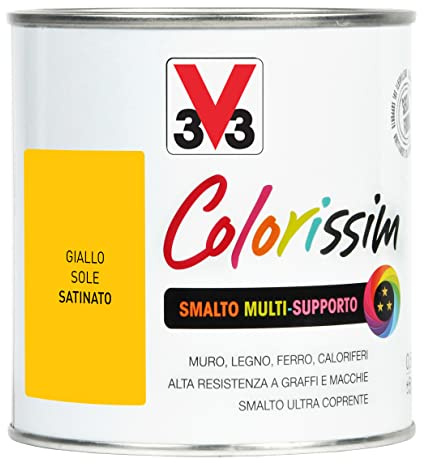 V33 Smalto Multisupporto Colorissim Giallo Sole 0,5 L