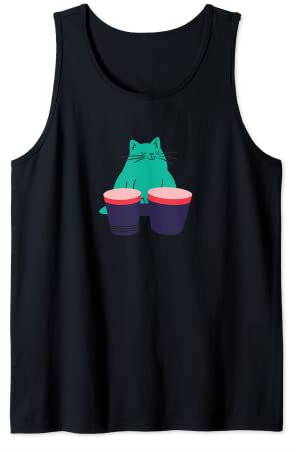 Bongo Cat Merch Nette Kawaii Katze Meme Tank Top