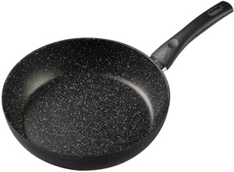 BALLARINI Vipiteno Schmorpfanne hoher Rand, Ø 28 cm, Schmortopf mit Glas-Deckel, Temperaturkontrolle, Antihaftbeschichtet, Aluminium, Schwarz