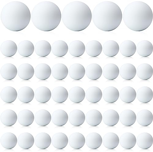 Sosation Lacrosse-Bälle, 6,3 cm, weiches Gummi, motivierender Stressball, Stressabbau, Massagebälle, myofasziale Lösewerkzeuge, Muskelknotenentferner, Bälle (weiß), 50 Stück