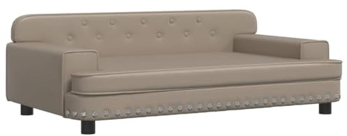 vidaXL Kindersofa, Couch für Kinder, Kindercouch mit runden Kanten, Kindersessel Minisofa Polstersofa Kindermöbel Sofa Kinderzimmer, Cappuccino Kunstleder
