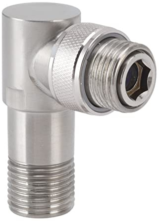 Valvola di arresto angolare in acciaio inossidabile 304 maschio G1/2, design integrato, valvola di arresto automatico dell'acqua con prova di esplosione, a prova di crepa, funzionamento semplice per