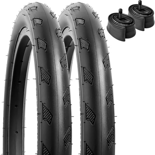 YunSCM 2PCS Faltbare 16 Zoll Reifen 16x1.50 Mantel 40-305 Plus 2PCS 16 Zoll Schlauch AV32mm Valve kompatibel Rennräder Citybikes 16x1.50 Fahrradreifen und schlauche