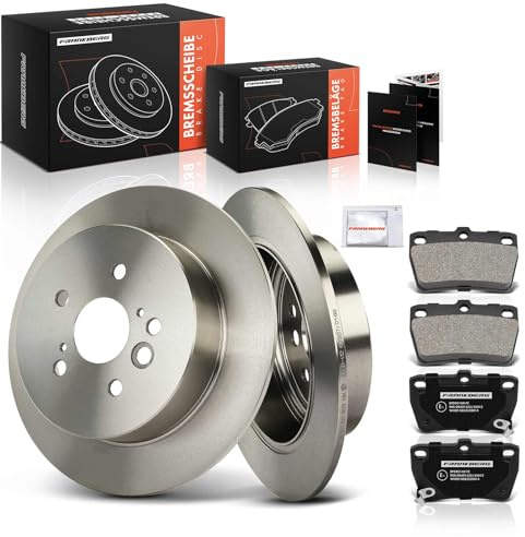 Frankberg 1x Frankberg Disk + 4x Rear brake pads 04466YZZD3, 0446642010 | Compatible with: R.A.V 4 II A2