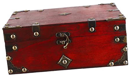 Yardenfun Holzbox Für Schmuckaufbewahrung Retro-stil Schmuckkästchen Mit Quadratischem Desktop-design Kleine Aufbewahrungsbox Für Kleinigkeiten Für Broschen Ohrringe Halsketten Und Haarspang