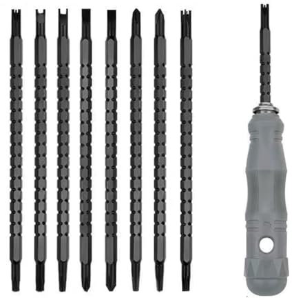 Barfeery Cacciavite di precisione multifunzione 17 in 1, cacciavite triangolare appositamente modellato, set di cacciaviti di precisione