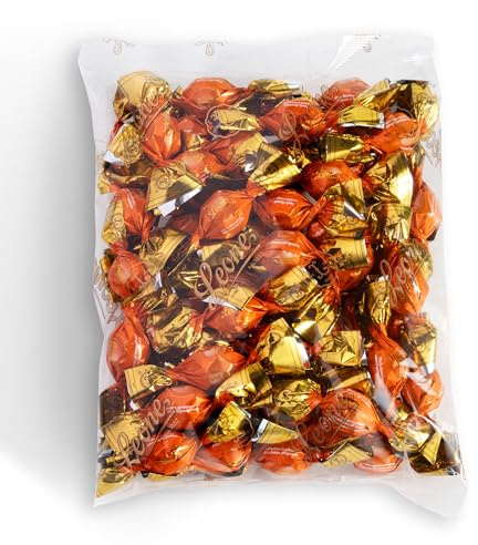 Leone dal 1857 - Gelatine all’Arancia Ricoperte di Cioccolato Fondente - Senza Glutine - Sacchetto Ricarica - 500 gr