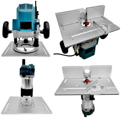 High Hardness Aluminum Alloy Insert Plate 2 in 1 Router Table Flip Board for Woodworking Bench Milling Trimming Machine for Large Router 85x85mm for Trimming Machine 70x60mm
