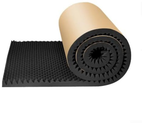 Hasaller Rubber Cotton Foam Panels Acoustic Soundproofing Foam Roll Panels Car Sound Deadening Mat Insulation Foam High Density Egg Crate Acoustic Foam Sound-absorbing Cotton for KTV Audio Studio