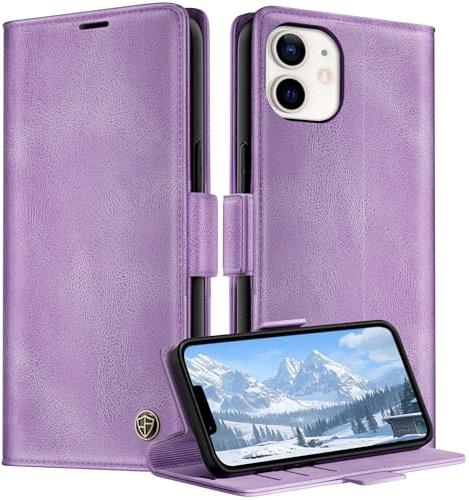 OASISBLUE Handyhülle für iPhone 11 Hülle, Klapphülle Premium PU Lederhülle Kartenfach Standfunktion Schutzhülle Klappbar für iPhone 11 - lila