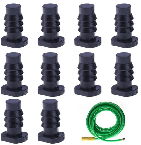 Lot de 10 bouchons pour tuyau d'arrosage pour tuyau d'eau de 8 mm pour