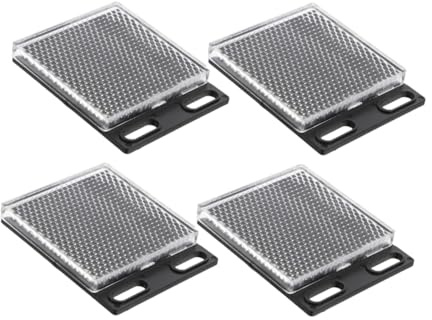 Angoily Cellule Photoélectrique Accessoire Réfléchissant pour Capteur Panneau Rétro Réfléchissant en Abs et Acrylique, 4pcs, pour Sécurité Domestique et Routière