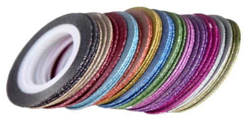 NIYANGLE 52rollos Pegatinas De Uñas Decoración Cintas Brillantes Para Manicura Diy