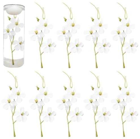 SUNNYCLUE 30 pièce de Fleurs Artificielles pour Bougies Flottantes Fleurs de Cerisier Artificielles Fausses Branches de Prunier Mini Fleurs pour Remplissage de Vase pour Centres de Table Cadeaux de Fê