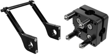 ZGVGFAFLPQ Extension Moto Crossbar Support Kit Bras Montage pour Carnet Route Navigation pour Support GPS(Set)