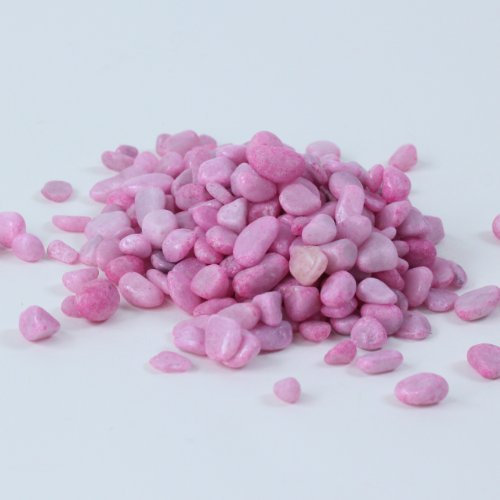 Nuggets Dekosand Dekosteine Steine Sand Streudeko, 6-8 mm Korngröße, 1kg im Beutel (pink)