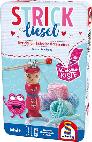 Schmidt Spiele 51604 Strickliesel, Kreativspas in der Metalldose, 4 Jahre to 99 Jahre, Rosa