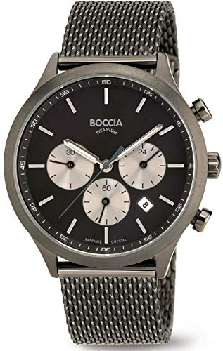 Boccia HerrenArmbanduhr Chronograph Quarz Edelstahl 3750-06