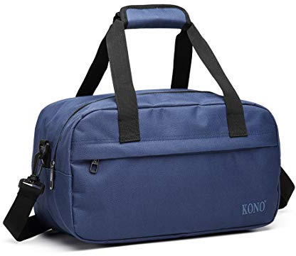 KONO Ryanair Handreisegepäck 35x20x20, Handgepäck Reisetasche Sporttasche mit Schultergurt, 14L, Blau