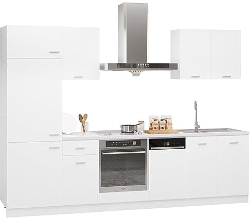 vidaXL 7 Piece Kitchen Cabinet Set Lyon White Engineered Wood
