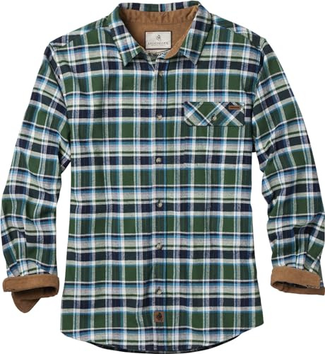 Legendary Whitetails Herren Buck Camp Shirt Hemd mit Button-Down-Kragen, Pike Place Plaid, L