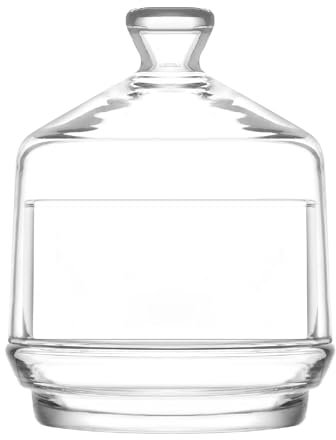 Fornord Stackable Glass Jar Sweet Candy Storage Container With Lid Stacking Chocolate Bonbon Candy Buffet Tower Home Party Wedding, Clear (1 Tier)