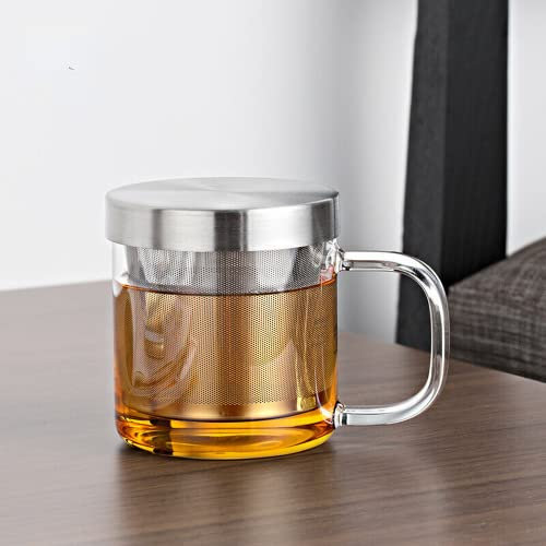 PAYNAN Théière en verre avec infuseur à thé en vrac 350 ml, Machines à thé