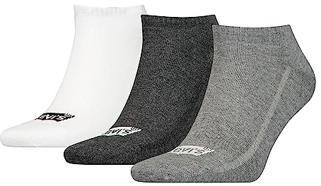 Levi's Unisex Sneaker Socks, Grey, 43/46