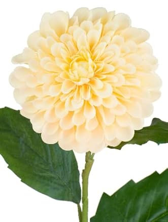 Ferris Heart Sloane Luxury Artificial NEW Yellow Pompom Dahlia 46cm long